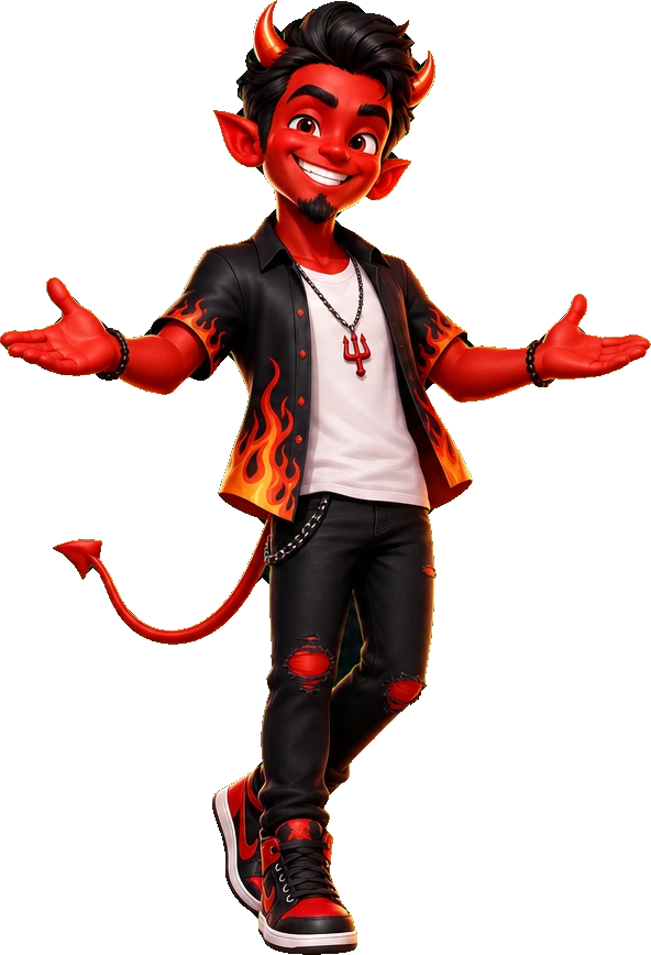 Infernos maskot hälsar välkommen