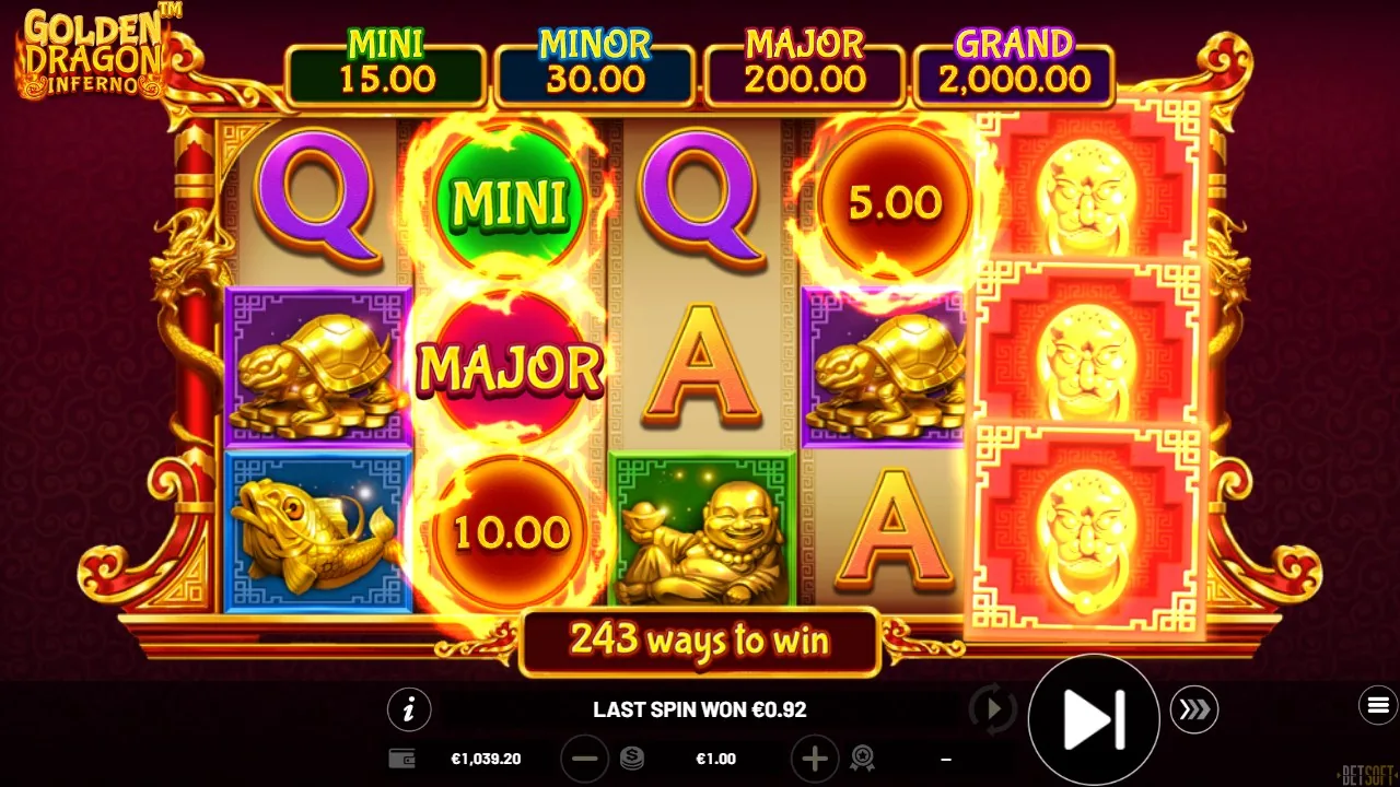 Golden Dragon Inferno — vinst