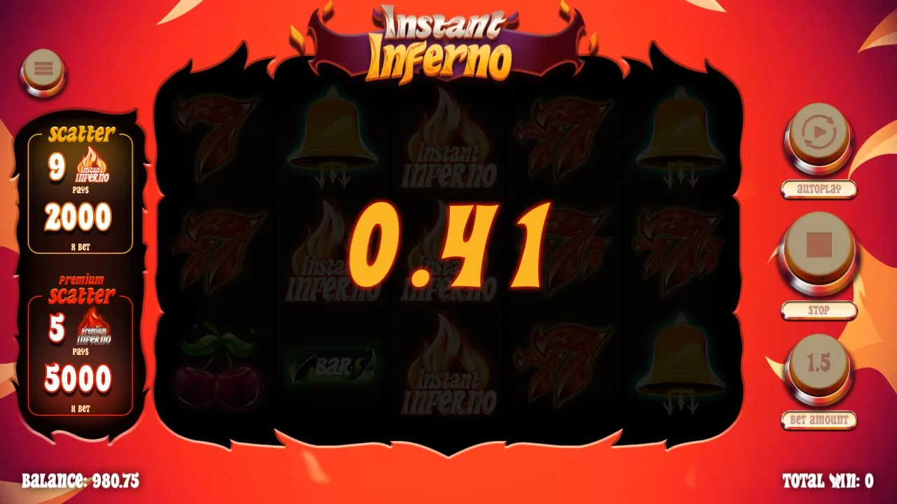Instant Inferno — vinst