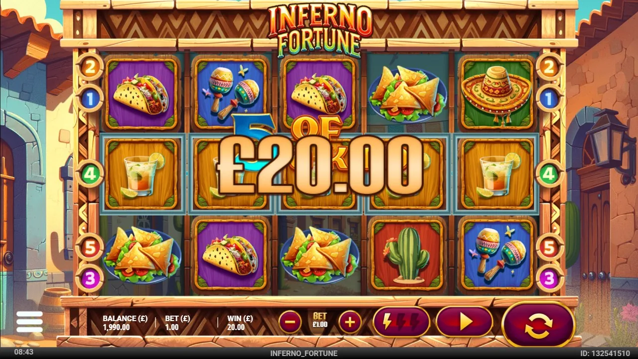 Inferno Fortune — vinst