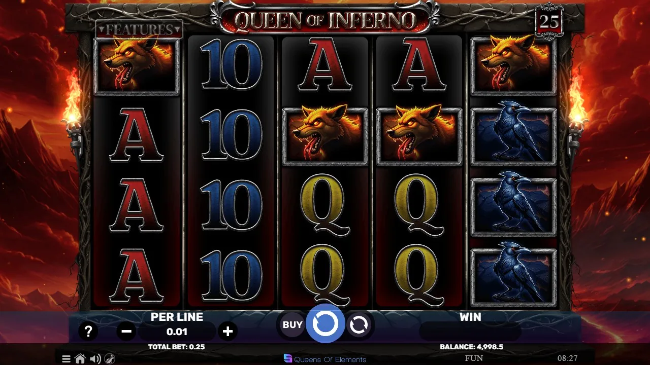 Queen of Inferno — basspel med drottningtema