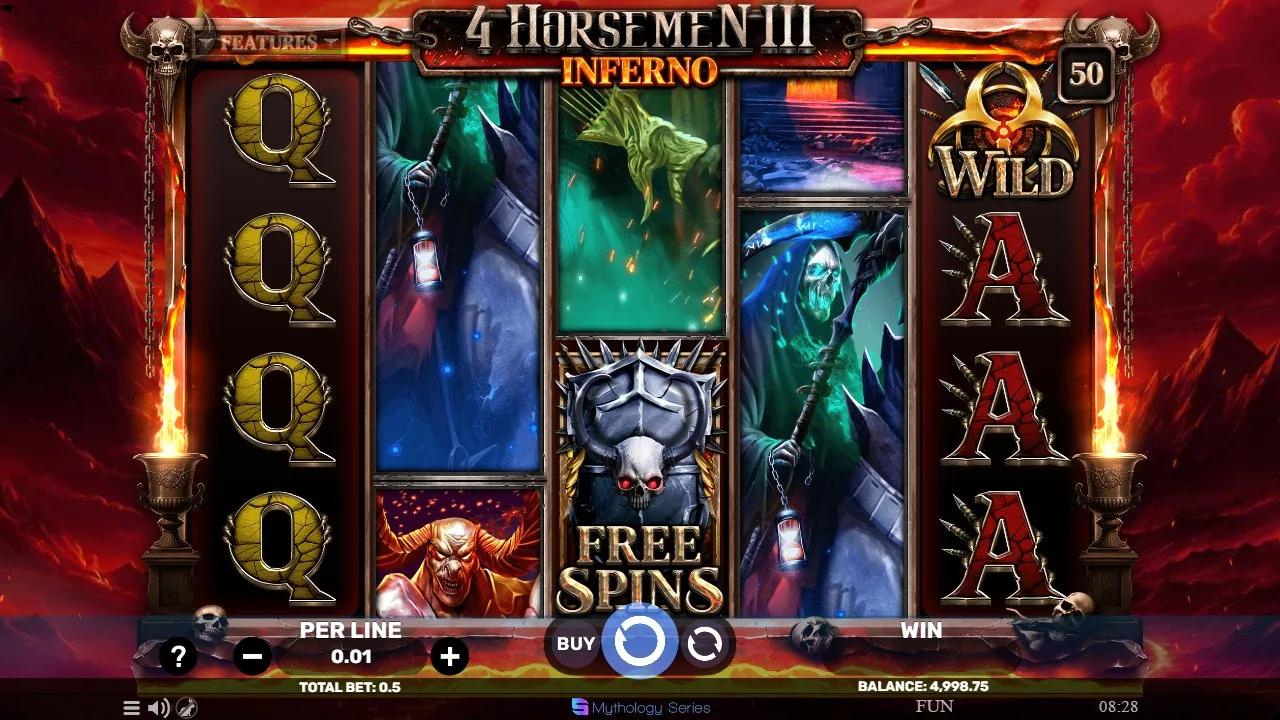 4 Horsemen 3 - Inferno — grundspelets mörka helvetestema