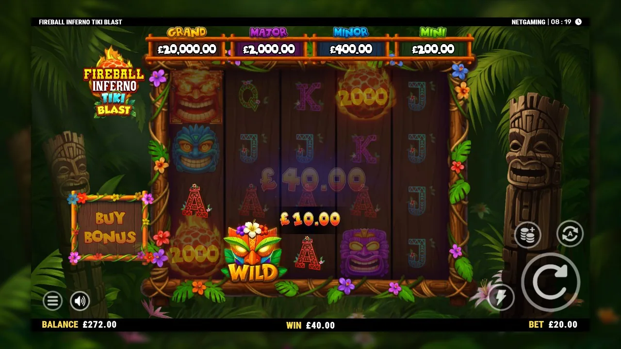 Vinst på 10,00 med wild
