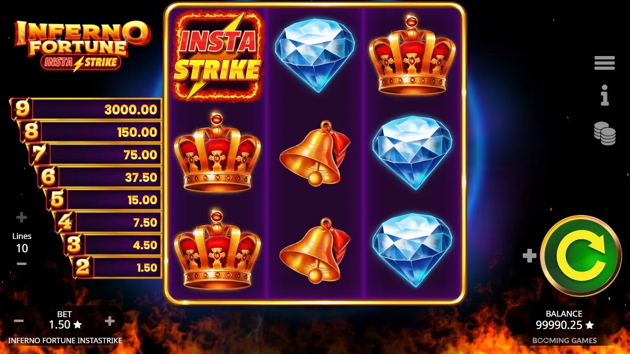 InstaStrike-wildfunktionen på hjulen